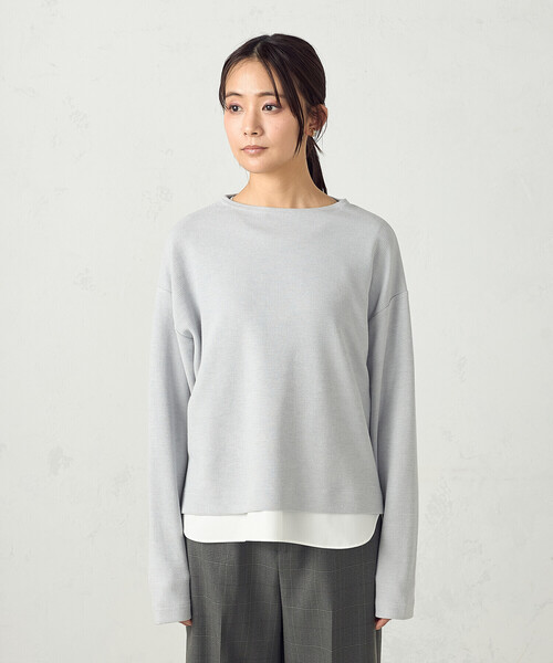 COMME CA ISM(コムサイズム)の「【セットアイテム】ボトルネックカットソー+タンクトップ(Tシャツ/カットソー・レディース・グレー/アイボリー・MEDIUM/LARGE)」の8枚目の写真