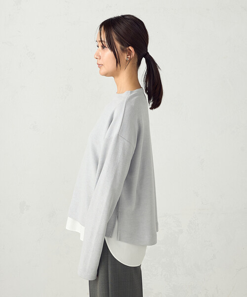 COMME CA ISM(コムサイズム)の「【セットアイテム】ボトルネックカットソー+タンクトップ(Tシャツ/カットソー・レディース・グレー/アイボリー・MEDIUM/LARGE)」の9枚目の写真
