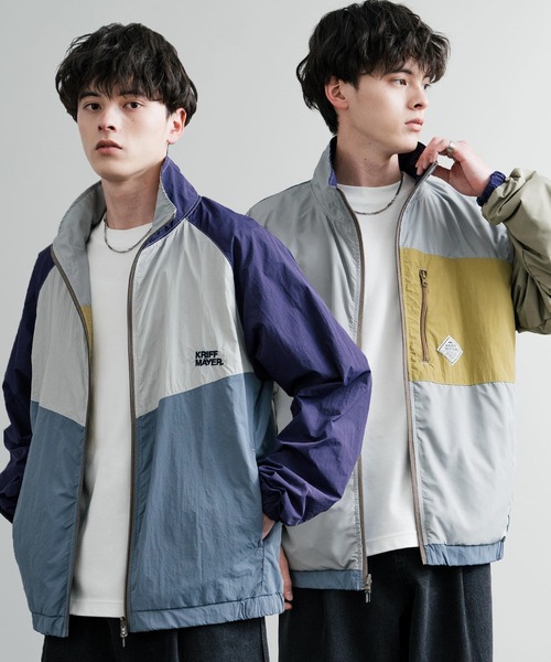 KRIFF MAYER（クリフメイヤー）の「KRIFF MAYER クリフメイヤー ひっくりライトスタンドジャケット リバーシブルナイロンブルゾン 2434401（ナイロンジャケット・メンズ・パープル/カーキ/セージグリーン/グレー・M/L/XL）」の4枚目の写真