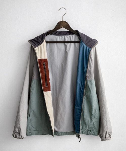 KRIFF MAYER（クリフメイヤー）の「KRIFF MAYER クリフメイヤー ひっくりライトスタンドジャケット リバーシブルナイロンブルゾン 2434401（ナイロンジャケット・メンズ・パープル/カーキ/セージグリーン/グレー・M/L/XL）」の6枚目の写真