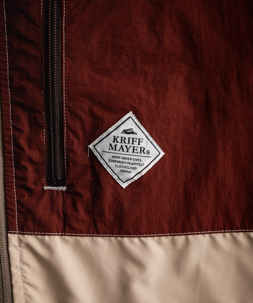 KRIFF MAYER（クリフメイヤー）の「KRIFF MAYER クリフメイヤー ひっくりライトスタンドジャケット リバーシブルナイロンブルゾン 2434401（ナイロンジャケット・メンズ・パープル/カーキ/セージグリーン/グレー・M/L/XL）」の12枚目の写真