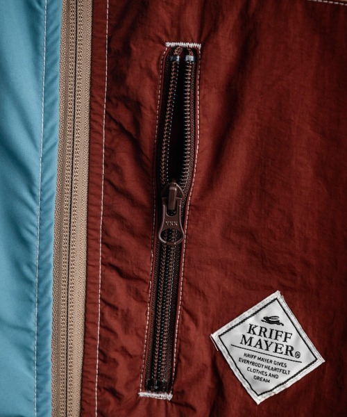 KRIFF MAYER（クリフメイヤー）の「KRIFF MAYER クリフメイヤー ひっくりライトスタンドジャケット リバーシブルナイロンブルゾン 2434401（ナイロンジャケット・メンズ・パープル/カーキ/セージグリーン/グレー・M/L/XL）」の13枚目の写真