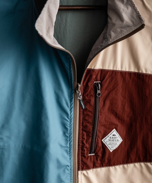KRIFF MAYER（クリフメイヤー）の「KRIFF MAYER クリフメイヤー ひっくりライトスタンドジャケット リバーシブルナイロンブルゾン 2434401（ナイロンジャケット・メンズ・パープル/カーキ/セージグリーン/グレー・M/L/XL）」の16枚目の写真