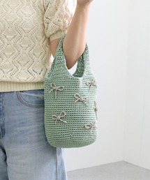 T・S・L | ビジューリボンコード編みトートバッグ(トートバッグ)