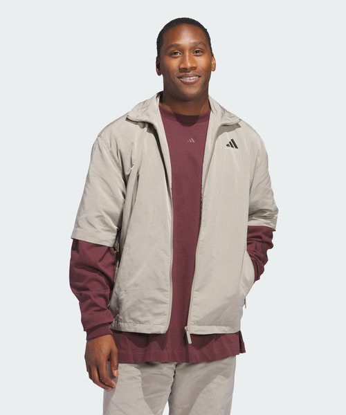 adidas(アディダス)の「アディダス バスケットボール フルジップ シューティング シャツ(ジェンダーニュートラル) / アディダス adidas(その他トップス・メンズ・ベージュ・XX-LARGE/3XL/LARGE/MEDIUM/SMALL/X-LARGE/X-SMALL)」の3枚目の写真