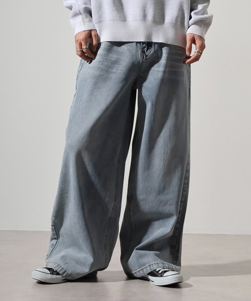 RE730(アールイーセブンサーティー)の「Double waist wide denim / ダブルウエストワイドデニム unisex(デニムパンツ・メンズ・ブラック/ライトブルー/ブルー・XL/L/M)」の10枚目の写真
