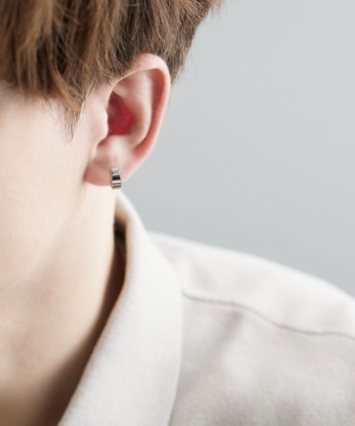 【プラチナ】フープピアス ★片耳 プラチナ フープ ピアス/片耳用（ピアス（片耳用））｜4℃ HOMME+