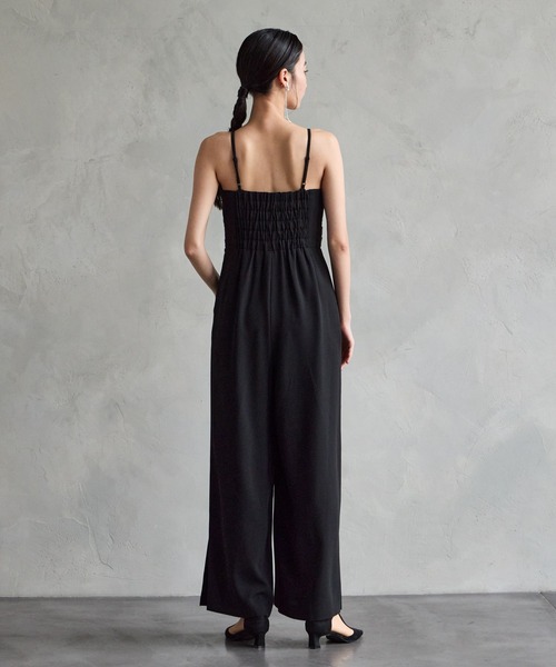 クロスデザインキャミソールオールインワンパーティードレス 結婚式