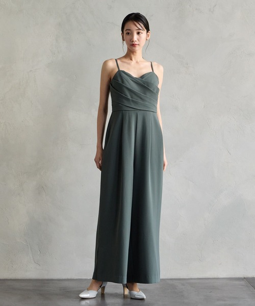 セール】クロスデザインキャミソールオールインワンパーティー