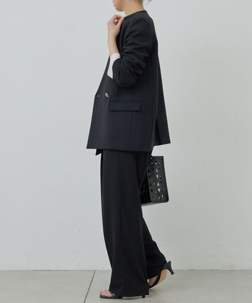 GALLARDAGALANTE(ガリャルダガランテ)の「【リニューアル!】ジャージーワイドタックパンツ(その他パンツ・レディース・イエロー/ライトグレー/ブラック・0/1/2)」の11枚目の写真