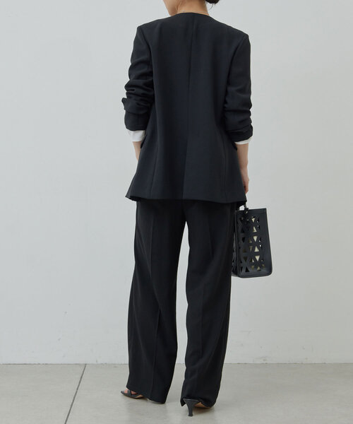 GALLARDAGALANTE(ガリャルダガランテ)の「【リニューアル!】ジャージーワイドタックパンツ(その他パンツ・レディース・イエロー/ライトグレー/ブラック・0/1/2)」の12枚目の写真