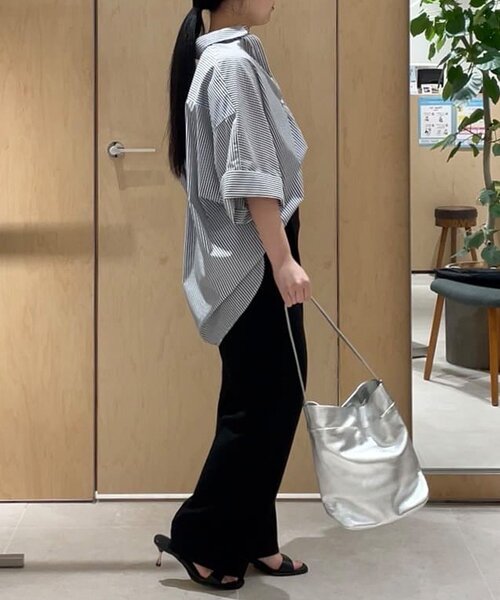 GALLARDAGALANTE(ガリャルダガランテ)の「【リニューアル!】ジャージーワイドタックパンツ(その他パンツ・レディース・イエロー/ライトグレー/ブラック・0/1/2)」の14枚目の写真