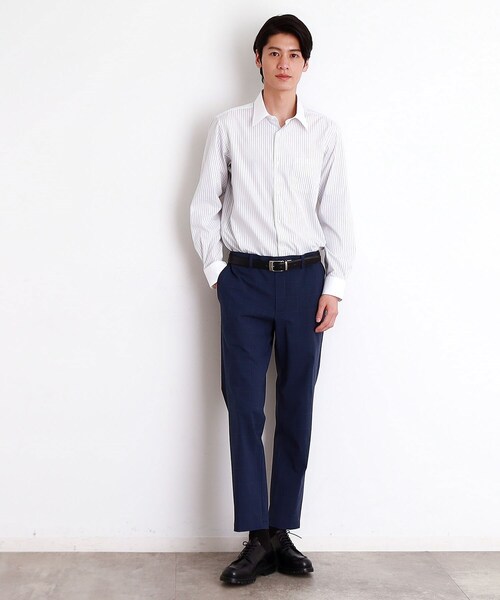 THE SHOP TK (ザ ショップ ティーケー )の「ドレスストライプシャツ【洗濯機OK】(ビジネスシャツ・メンズ・ブルー系その他4/ホワイト系5・04/01/02/03)」の5枚目の写真
