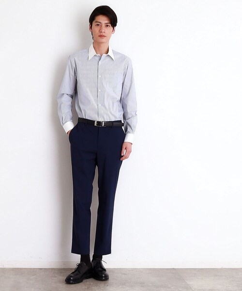 THE SHOP TK (ザ ショップ ティーケー )の「ドレスストライプシャツ【洗濯機OK】(ビジネスシャツ・メンズ・ブルー系その他4/ホワイト系5・04/01/02/03)」の9枚目の写真