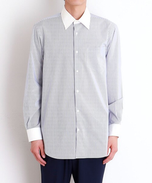 THE SHOP TK (ザ ショップ ティーケー )の「ドレスストライプシャツ【洗濯機OK】(ビジネスシャツ・メンズ・ブルー系その他4/ホワイト系5・04/01/02/03)」の11枚目の写真