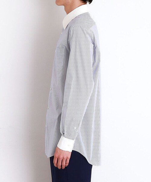 THE SHOP TK (ザ ショップ ティーケー )の「ドレスストライプシャツ【洗濯機OK】(ビジネスシャツ・メンズ・ブルー系その他4/ホワイト系5・04/01/02/03)」の12枚目の写真