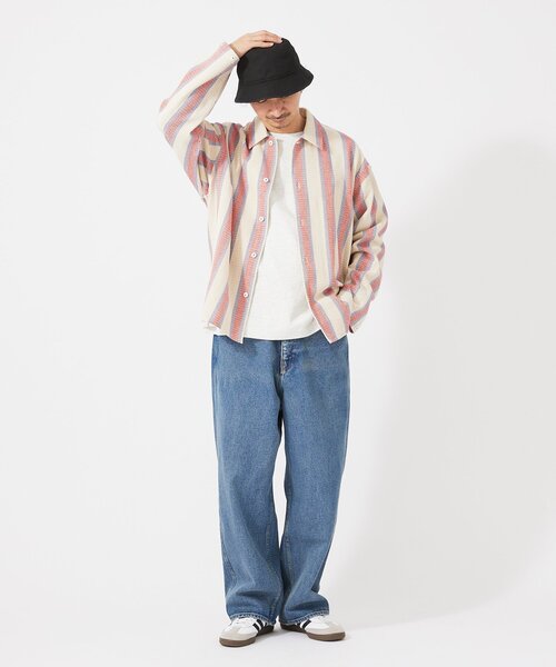 JOURNAL STANDARD relume（ジャーナルスタンダード　レリューム）の「INDIA COTTON クロシェシャツ（シャツ/ブラウス・メンズ・ブラック/グリーン/レッド/ブルー系その他・LARGE/MEDIUM）」の9枚目の写真