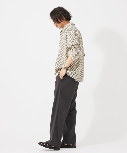 JOURNAL STANDARD relume（ジャーナルスタンダード　レリューム）の「INDIA COTTON クロシェシャツ（シャツ/ブラウス・メンズ・ブラック/グリーン/レッド/ブルー系その他・LARGE/MEDIUM）」の10枚目の写真