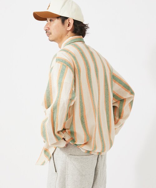 JOURNAL STANDARD relume（ジャーナルスタンダード　レリューム）の「INDIA COTTON クロシェシャツ（シャツ/ブラウス・メンズ・ブラック/グリーン/レッド/ブルー系その他・LARGE/MEDIUM）」の20枚目の写真