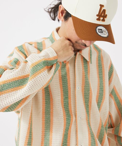 JOURNAL STANDARD relume（ジャーナルスタンダード　レリューム）の「INDIA COTTON クロシェシャツ（シャツ/ブラウス・メンズ・ブラック/グリーン/レッド/ブルー系その他・LARGE/MEDIUM）」の22枚目の写真