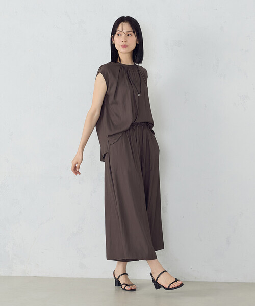 COMME CA ISM（コムサイズム）の「ゆるっとろみ スカーチョ / セットアップ対応（その他パンツ・レディース・ブラック/カーキ/ダークブラウン・MEDIUM/LARGE）」の13枚目の写真