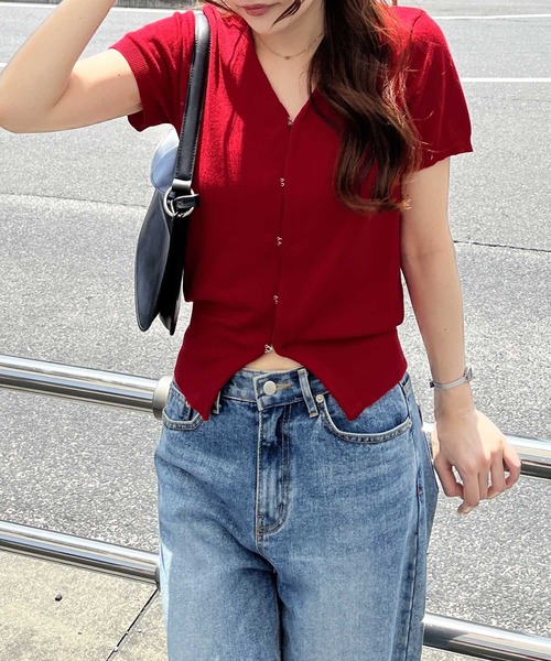 最終価格✦︎新品未使用✦︎アルファエー❤︎シフォンレイヤード 春ニット セール】レイヤードニットセットアップ（ニット/セーター