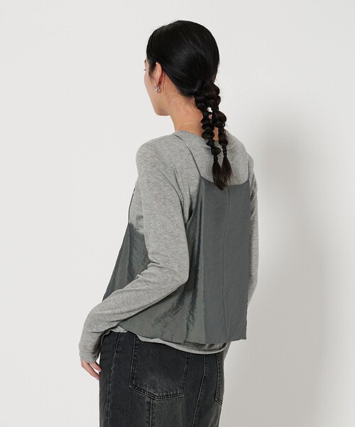 BEAUTY&YOUTH UNITED ARROWS(ビューティーアンドユースユナイテッドアローズ)の「レーヨンナイロン シアー キャミソール -2WAY-(シャツ/ブラウス・レディース・ターコイズブルー/オフホワイト/ダークグレー・FREE)」の14枚目の写真