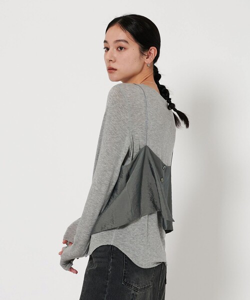 BEAUTY&YOUTH UNITED ARROWS(ビューティーアンドユースユナイテッドアローズ)の「レーヨンナイロン シアー キャミソール -2WAY-(シャツ/ブラウス・レディース・ターコイズブルー/オフホワイト/ダークグレー・FREE)」の10枚目の写真