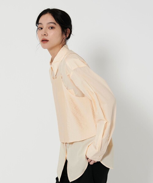 BEAUTY&YOUTH UNITED ARROWS(ビューティーアンドユースユナイテッドアローズ)の「レーヨンナイロン シアー キャミソール -2WAY-(シャツ/ブラウス・レディース・ターコイズブルー/オフホワイト/ダークグレー・FREE)」の12枚目の写真