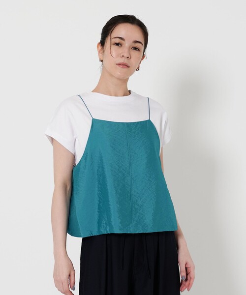 BEAUTY&YOUTH UNITED ARROWS(ビューティーアンドユースユナイテッドアローズ)の「レーヨンナイロン シアー キャミソール -2WAY-(シャツ/ブラウス・レディース・ターコイズブルー/オフホワイト/ダークグレー・FREE)」の8枚目の写真