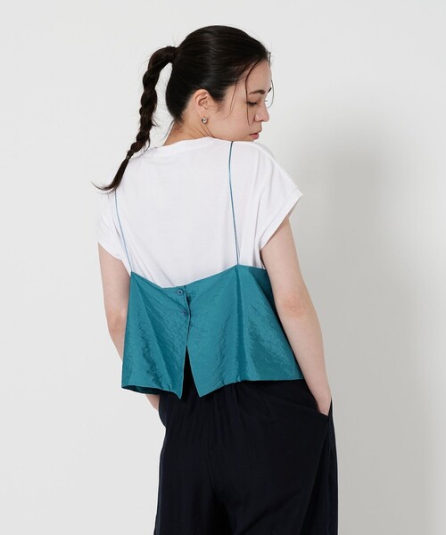 BEAUTY&YOUTH UNITED ARROWS(ビューティーアンドユースユナイテッドアローズ)の「レーヨンナイロン シアー キャミソール -2WAY-(シャツ/ブラウス・レディース・ターコイズブルー/オフホワイト/ダークグレー・FREE)」の16枚目の写真