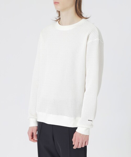 LOVELESS(ラブレス)の「ツートーンワッフルプルオーバー(Tシャツ/カットソー・メンズ・ブラック/オフホワイト・M/L)」の6枚目の写真
