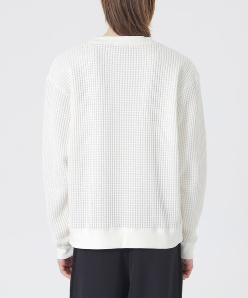 LOVELESS(ラブレス)の「ツートーンワッフルプルオーバー(Tシャツ/カットソー・メンズ・ブラック/オフホワイト・M/L)」の7枚目の写真
