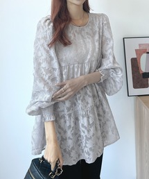 Futier land（フューティアランド）の「ジャガードフラワーシアートップス（チュニック）」
