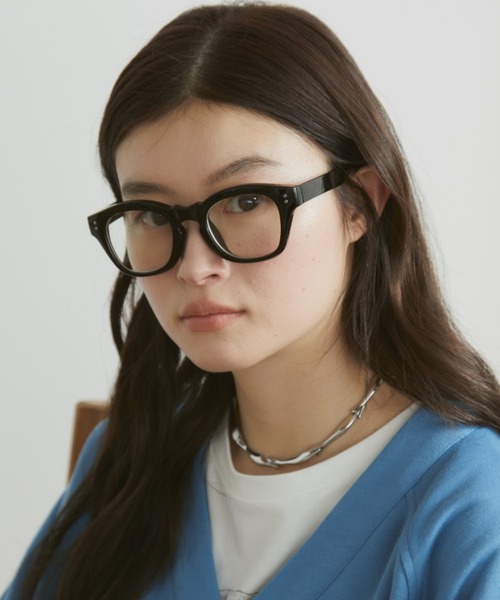 MERLOT（メルロー）の「ウェリントンメガネ/UVカット（メガネ・レディース・ブラウン/ブラック・FREE）」の8枚目の写真