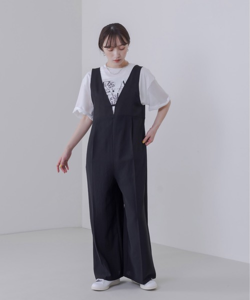 【美品】エイミーロウ バックロゴテープオールインワン ブラック 黒 ラディエイト RADIATE Eimee Law バックロゴテープ