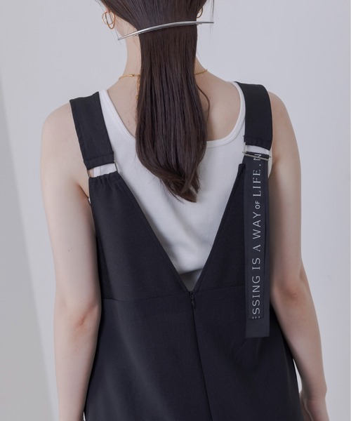 新品　完売品　エイミーロウ　バックロゴテープオールインワン　黒　ブラック ラディエイト RADIATE Eimee Law バックロゴテープ