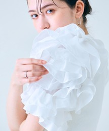 Rose Tiara ホワイト フリルトップス 半袖 Rose Tiara｜ローズティアラのトップス（ホワイト/白色系