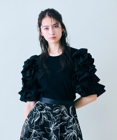 Typewriter Shirring Tops（Tシャツ/カットソー）｜anuke（アンヌーク