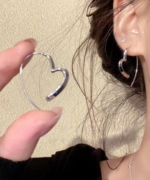 YU-KA:ハートデザインフックピアス Heart design hook pierce