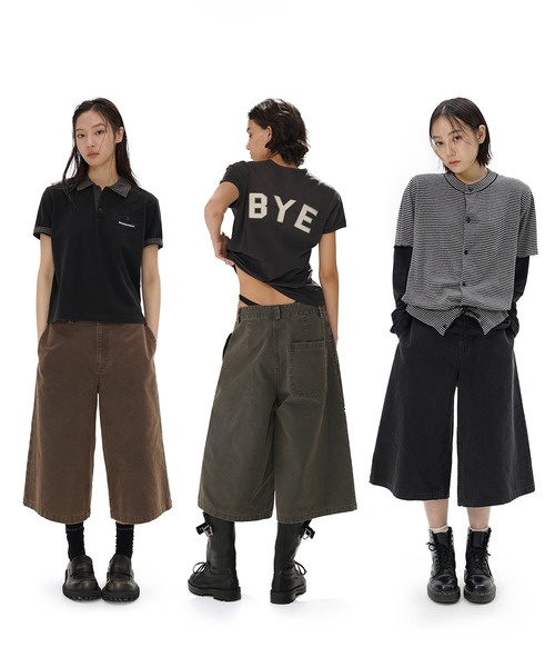 MASONPRINCE(メイソンプリンス)の「ワイドシルエット クロップドパンツ DK3117【MASONPRINCE】(その他パンツ・メンズ・ブラウン/ブラック/カーキ・L/M/S/XL)」の4枚目の写真