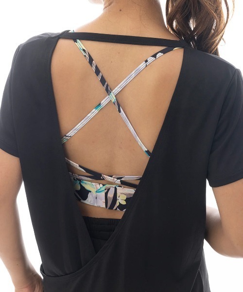 BILLABONG(ビラボン)の「BILLABONG レディース 【ACTIVE】 ACTIVE BACK HOLE MESH TEE アクティブウェア 【2025年春夏モデル】/ビラボントレーニングTシャツ(Tシャツ/カットソー・レディース・ホワイト/ブラック・MEDIUM)」の7枚目の写真