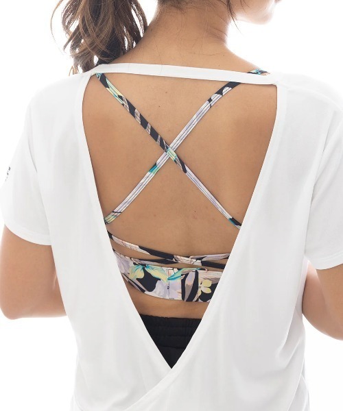 BILLABONG(ビラボン)の「BILLABONG レディース 【ACTIVE】 ACTIVE BACK HOLE MESH TEE アクティブウェア 【2025年春夏モデル】/ビラボントレーニングTシャツ(Tシャツ/カットソー・レディース・ホワイト/ブラック・MEDIUM)」の4枚目の写真