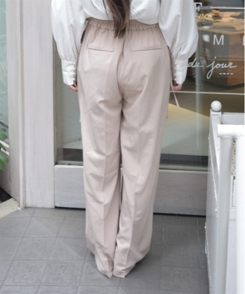 axes femme（アクシーズファム）の「調節ボタンストレートパンツ（その他パンツ・レディース・ブラック/ベージュ・LARGE/MEDIUM）」の22枚目の写真