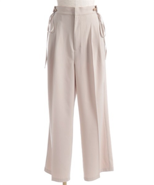 axes femme（アクシーズファム）の「調節ボタンストレートパンツ（その他パンツ・レディース・ブラック/ベージュ・LARGE/MEDIUM）」の11枚目の写真