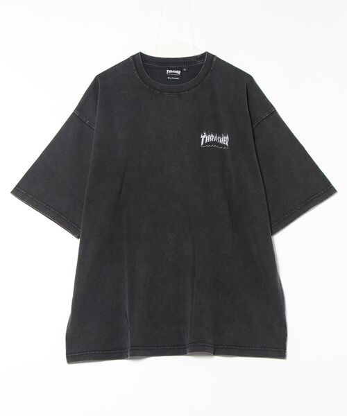 THRASHER グレー Tシャツ バックプリント THRASHER tシャツ 「THRASHER/スラッシャー」バックプリント