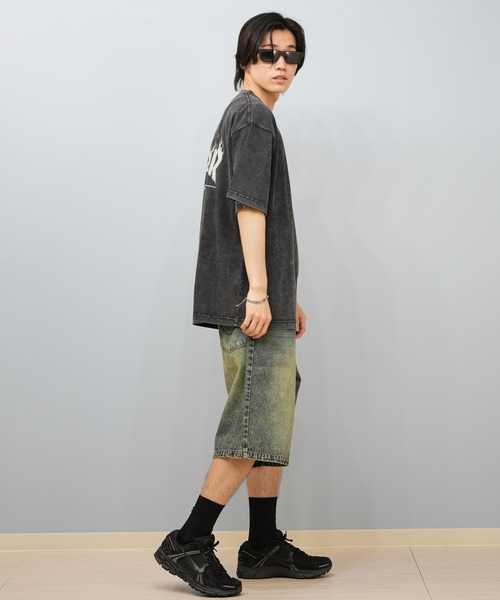 THRASHER(スラッシャー)の「【ムラサキスポーツ限定】THRASHER/スラッシャー 半袖Tシャツ バックプリント ビックシルエット 253TH1ST045(Tシャツ/カットソー・メンズ・ブラック×ホワイト/ブラック×イエロー・L/M/XL)」の9枚目の写真