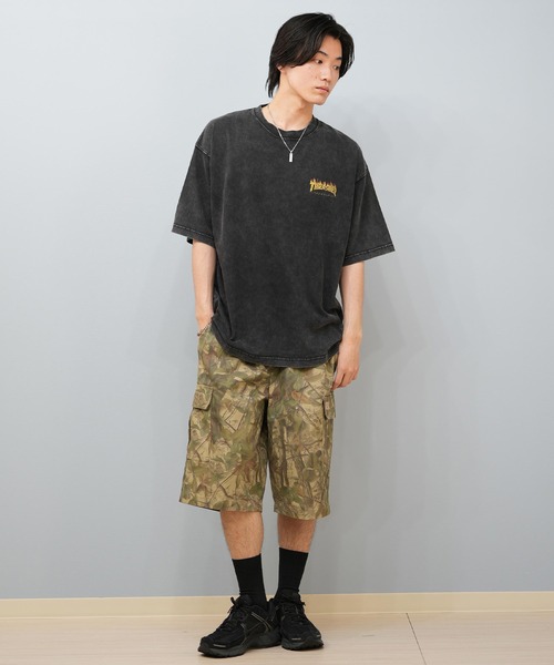 THRASHER(スラッシャー)の「【ムラサキスポーツ限定】THRASHER/スラッシャー 半袖Tシャツ バックプリント ビックシルエット 253TH1ST045(Tシャツ/カットソー・メンズ・ブラック×ホワイト/ブラック×イエロー・L/M/XL)」の13枚目の写真