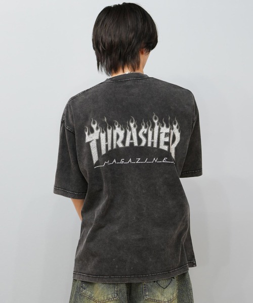 THRASHER グレー Tシャツ バックプリント セール】限定展開 THRASHER×FREAK'S STORE/スラッシャー 別注