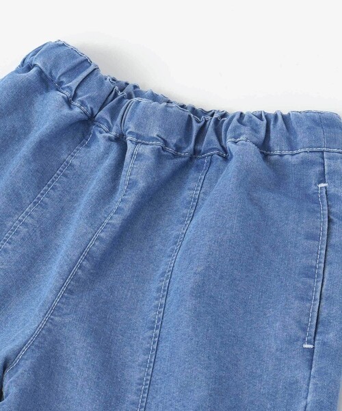 ３ピースセット半袖裾フリルトップス＋デニムベスト＋膝丈パンツ 1802-72516_07.jpg